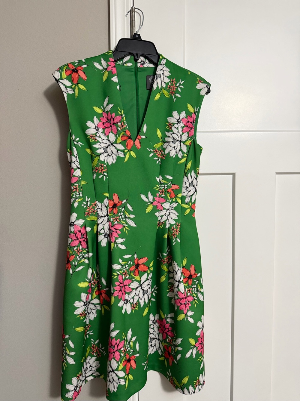 Vince Camuto floral scuba knit fit & flare